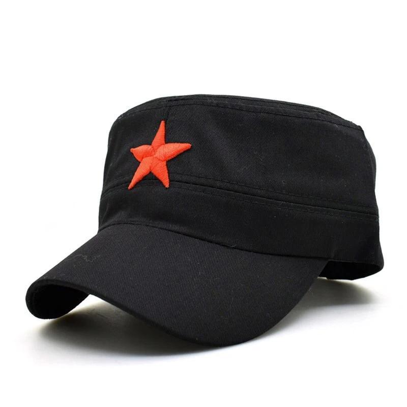 Flat Top Air Mesh Military Red Star Army Cap