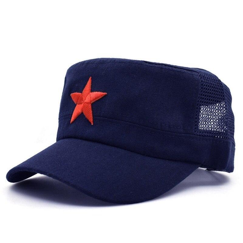 Flat Top Air Mesh Military Red Star Army Cap