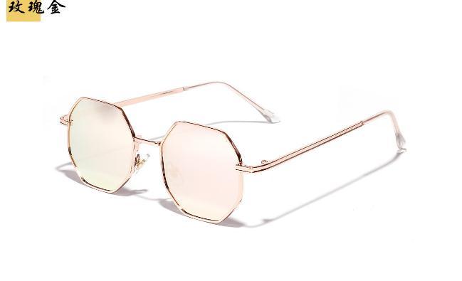Retro Polygon Round Vintage Small frame Mirror Sunglasses