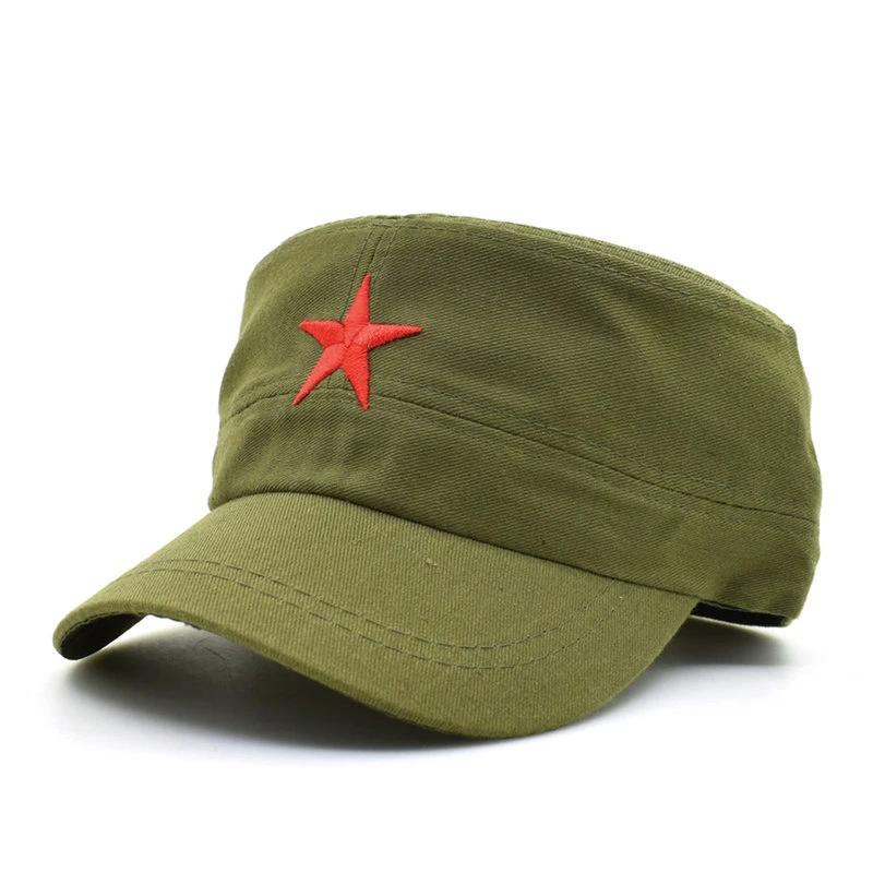 Flat Top Air Mesh Military Red Star Army Cap