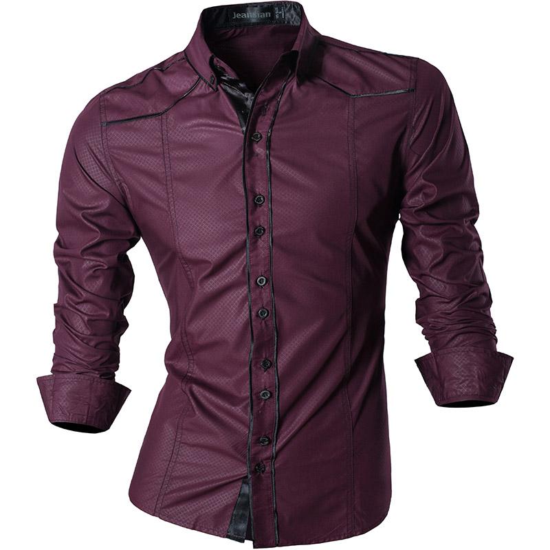 Men's Casual Slim fit Long Sleeve Shirt