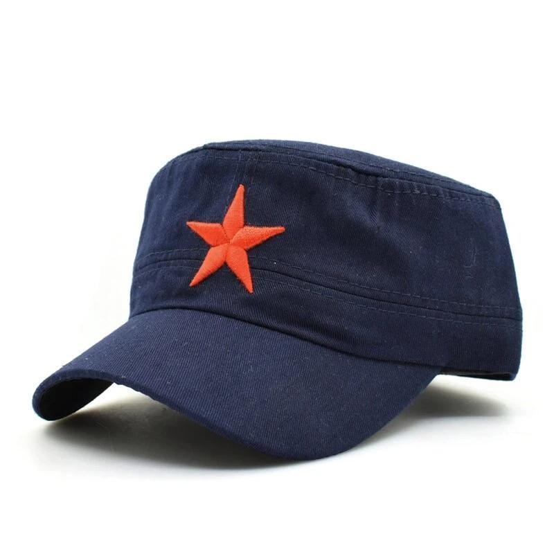 Flat Top Air Mesh Military Red Star Army Cap