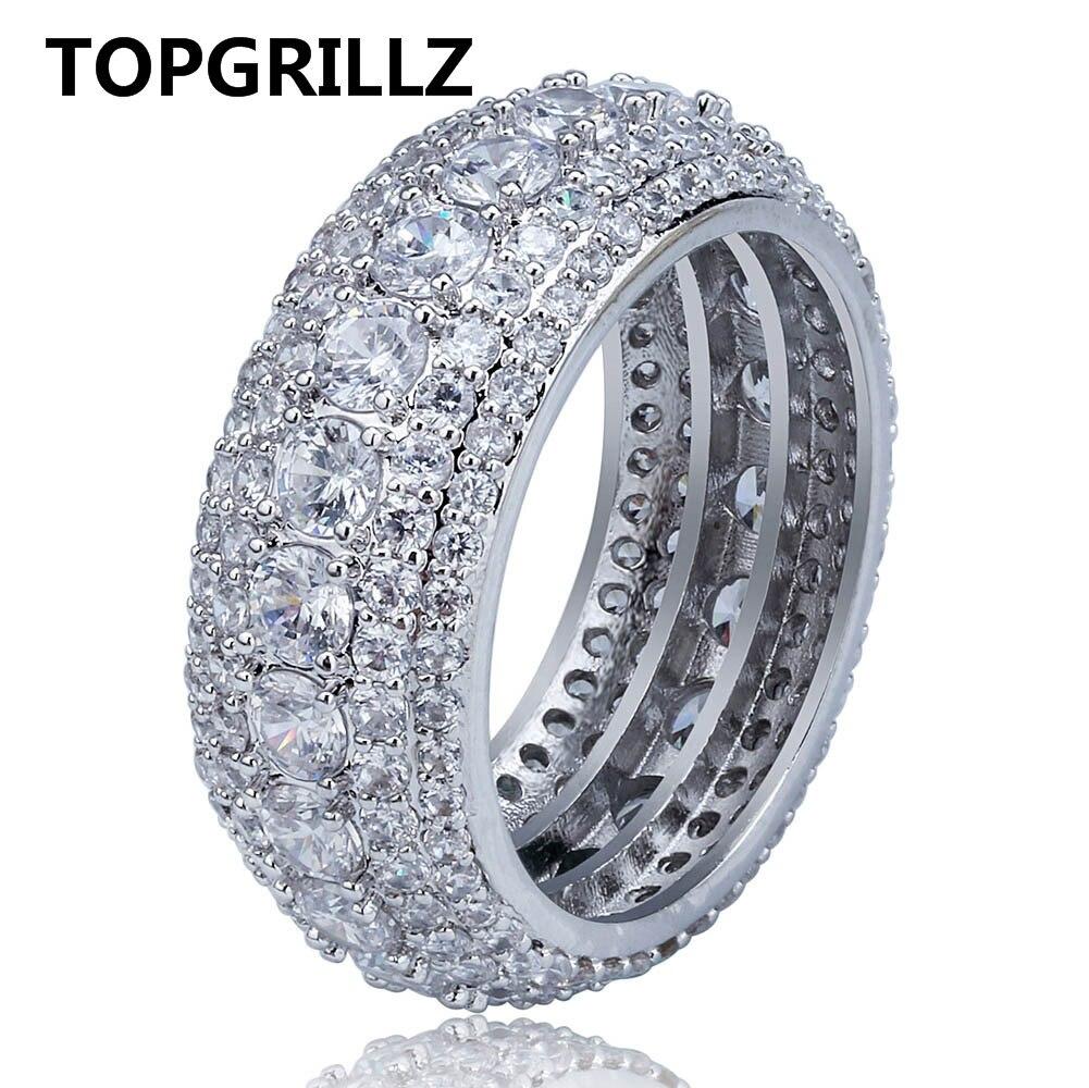 Iced Out Cubic Zircon Bling Round Ring