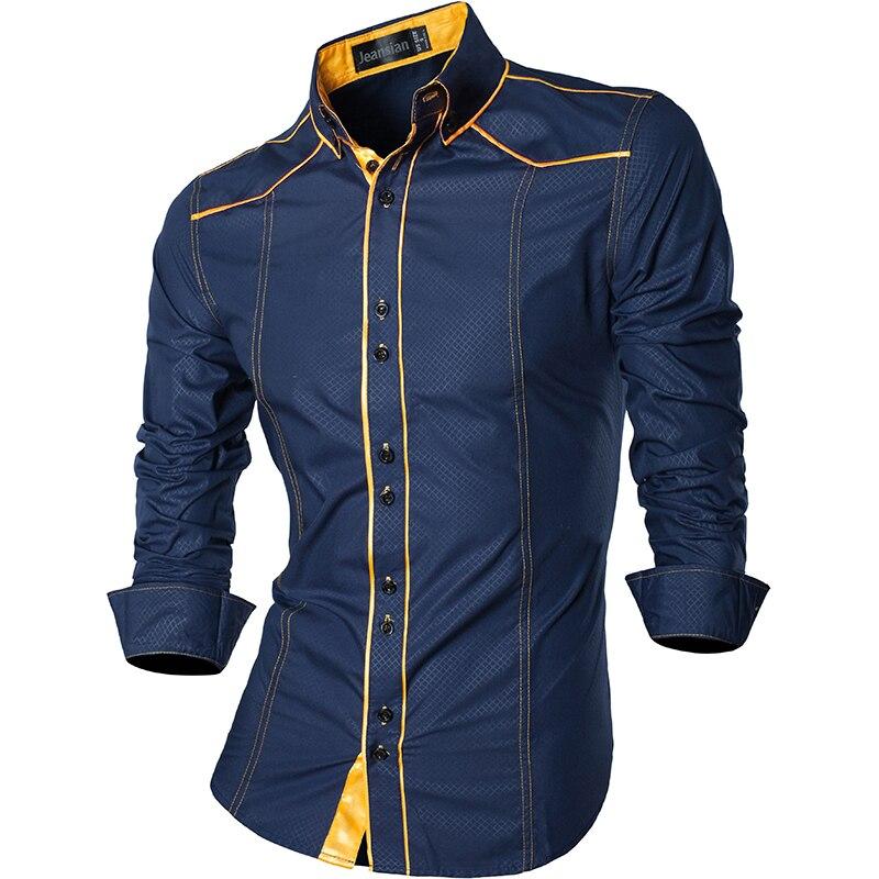 Men's Casual Slim fit Long Sleeve Shirt