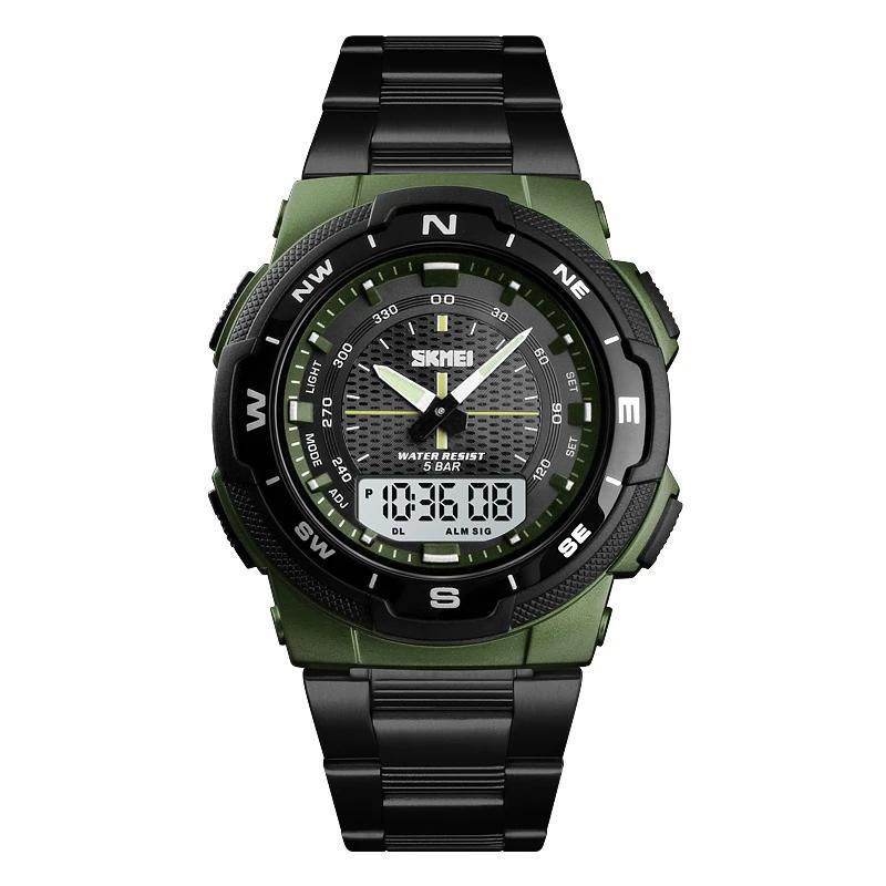 Stainless Steel Strap Stopwatch Chronograph Waterproof Wrist Watch - Stylesma