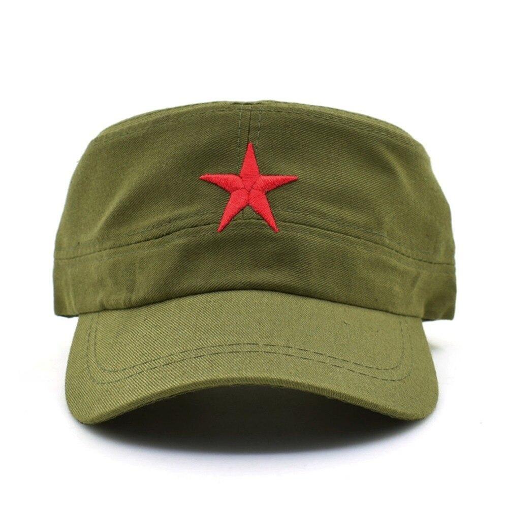 Flat Top Air Mesh Military Red Star Army Cap