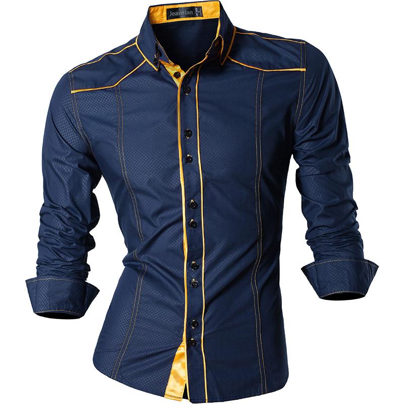 Men's Casual Slim fit Long Sleeve Shirt
