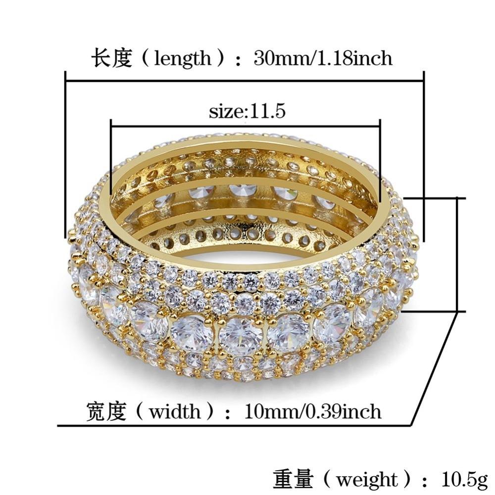 Iced Out Cubic Zircon Bling Round Ring