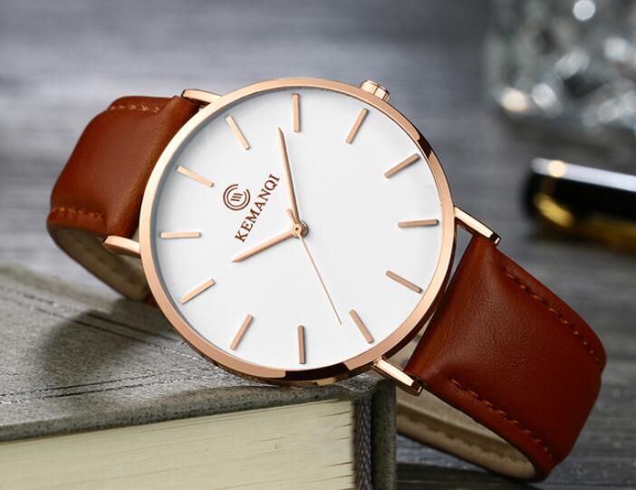 Ultra-thin Casual Fashion Leather Band Casual Watch