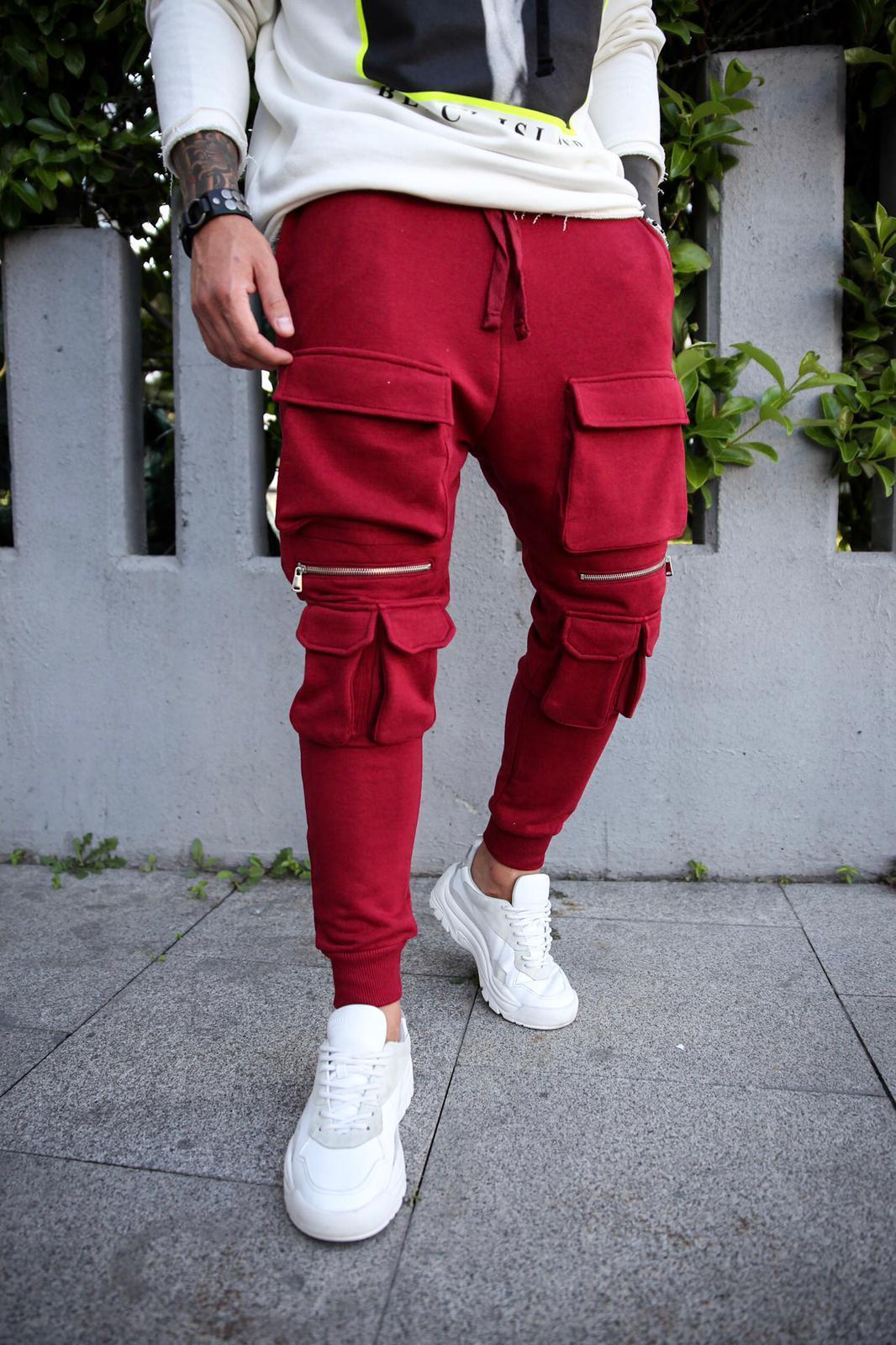 Solid Color Cotton Pencil Pants