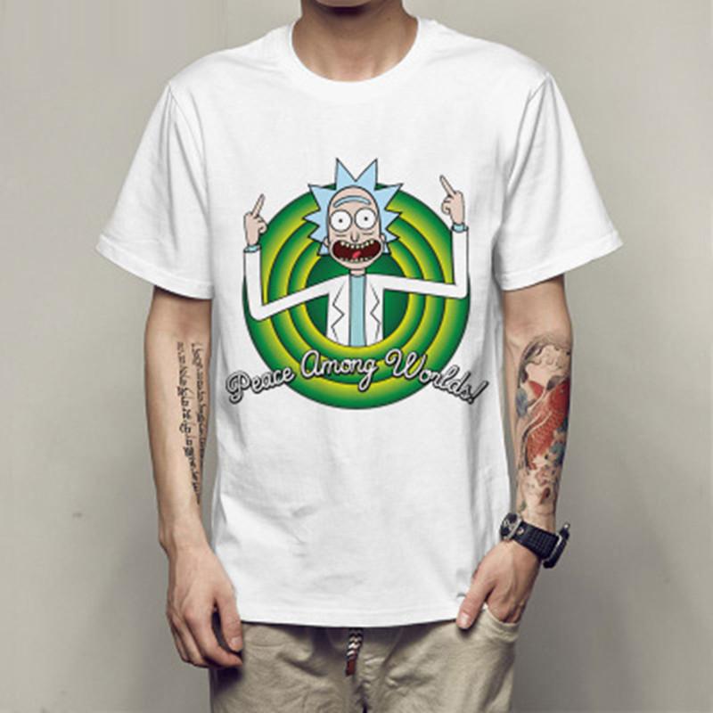 Crewneck Loose Rick and Morty Printed Casual T-shirt