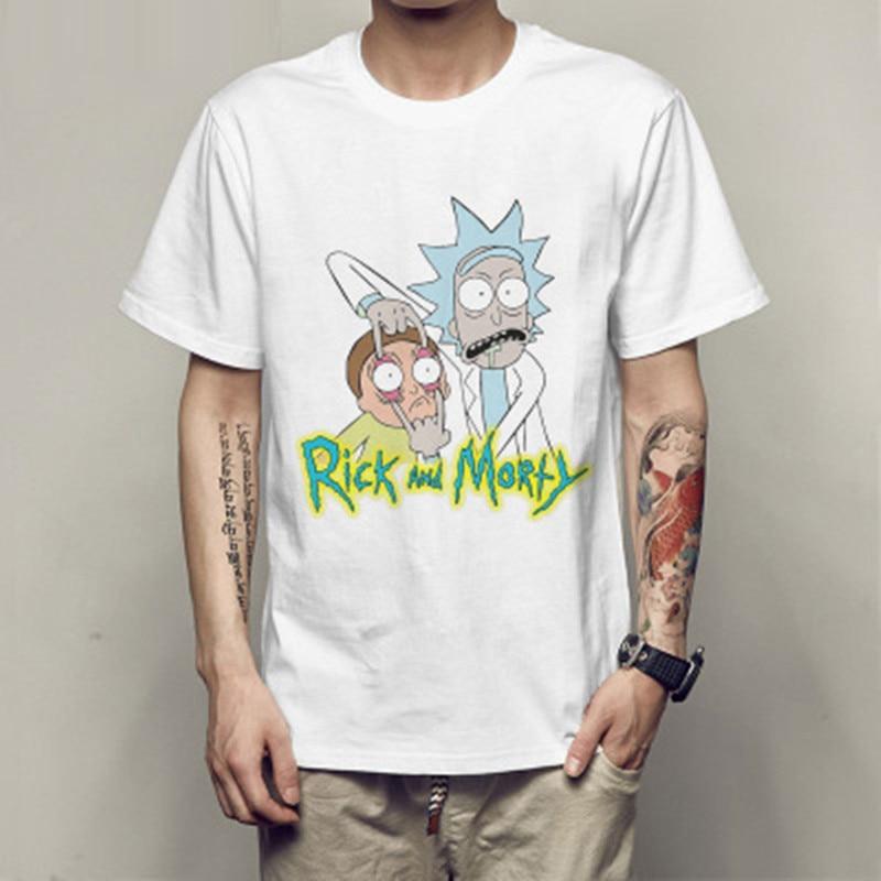 Crewneck Loose Rick and Morty Printed Casual T-shirt