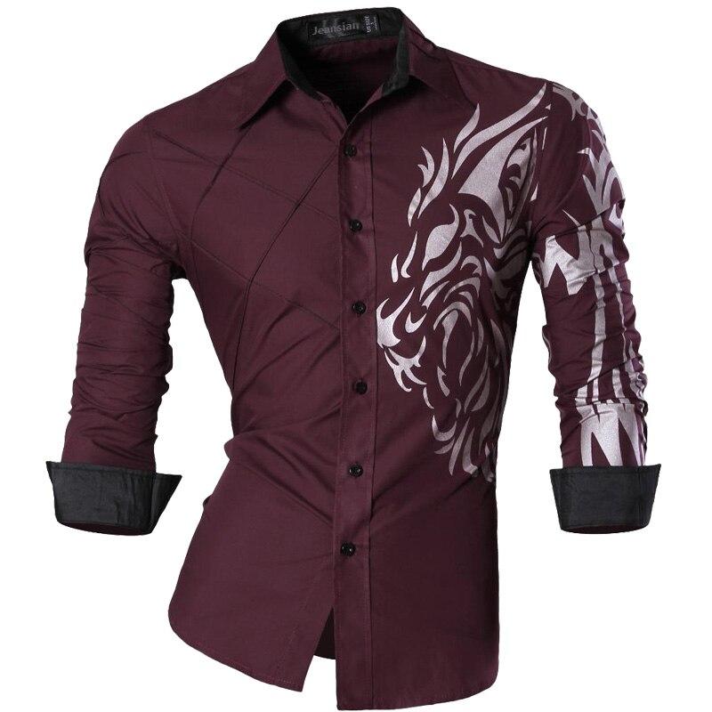 Men's Casual Slim fit Long Sleeve Shirt