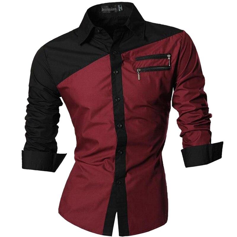 Men's Casual Slim fit Long Sleeve Shirt