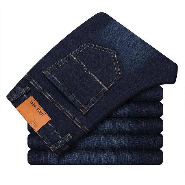 Straight Black Blue Men's Jeans