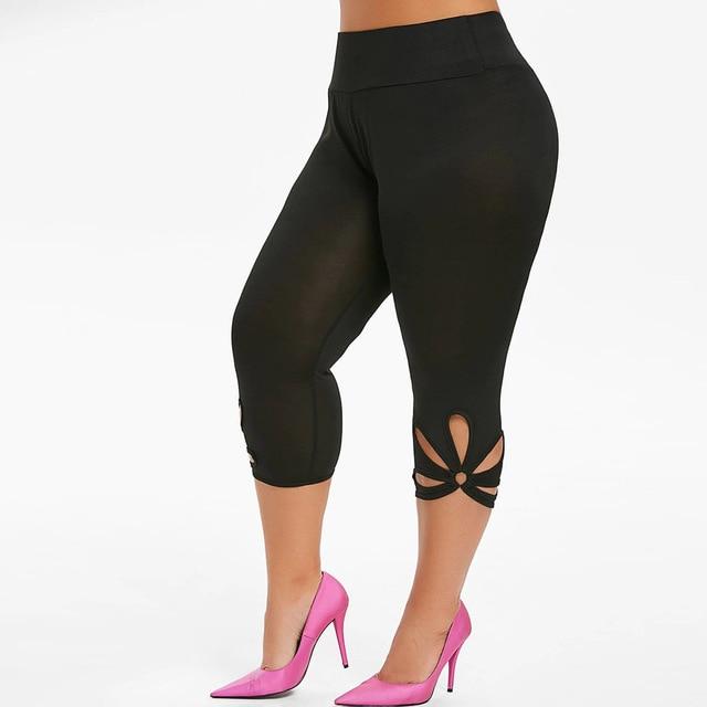 Women Plus Size Elastic Waist Casual Leggings