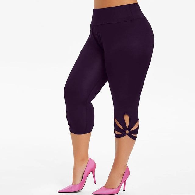 Women Plus Size Elastic Waist Casual Leggings