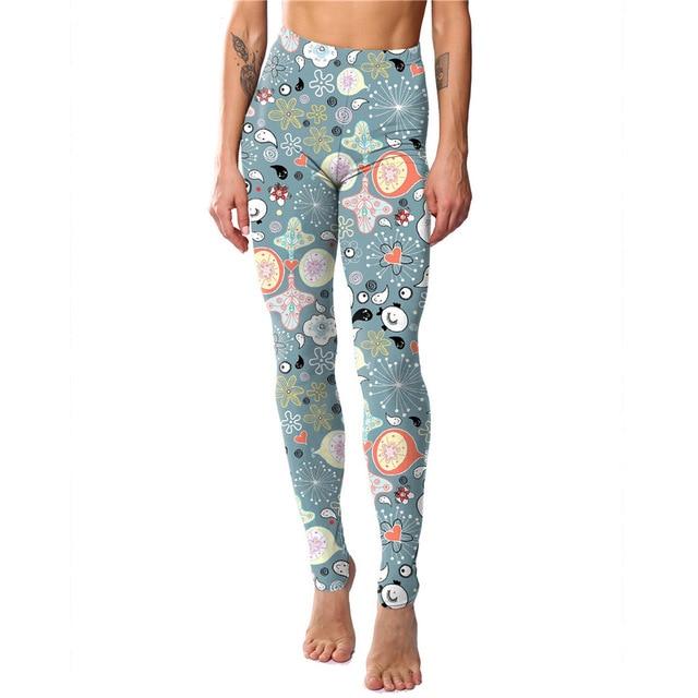 Cat Print Plus Size Ankle-Length Elastic Leggings