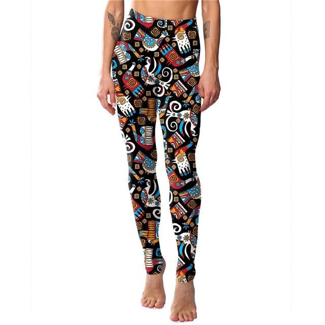 Cat Print Plus Size Ankle-Length Elastic Leggings