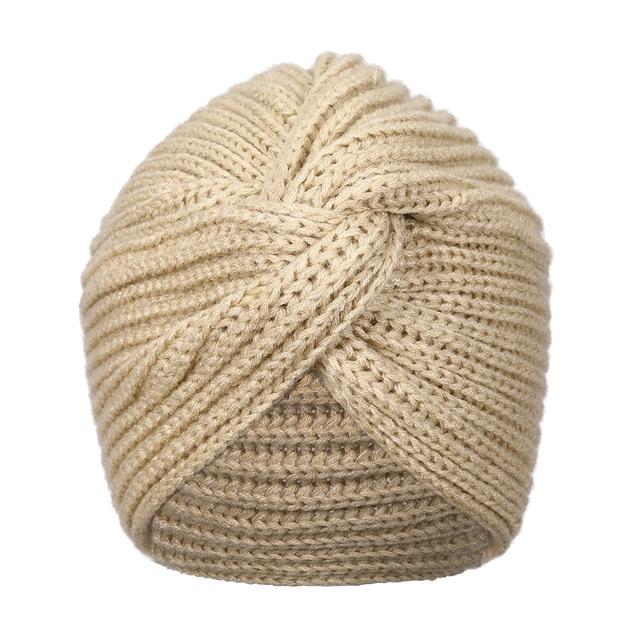 Bandanas Turban Winter Knit Turban Cap