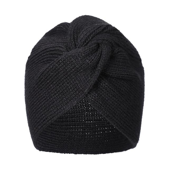 Bandanas Turban Winter Knit Turban Cap
