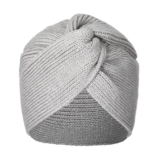 Bandanas Turban Winter Knit Turban Cap