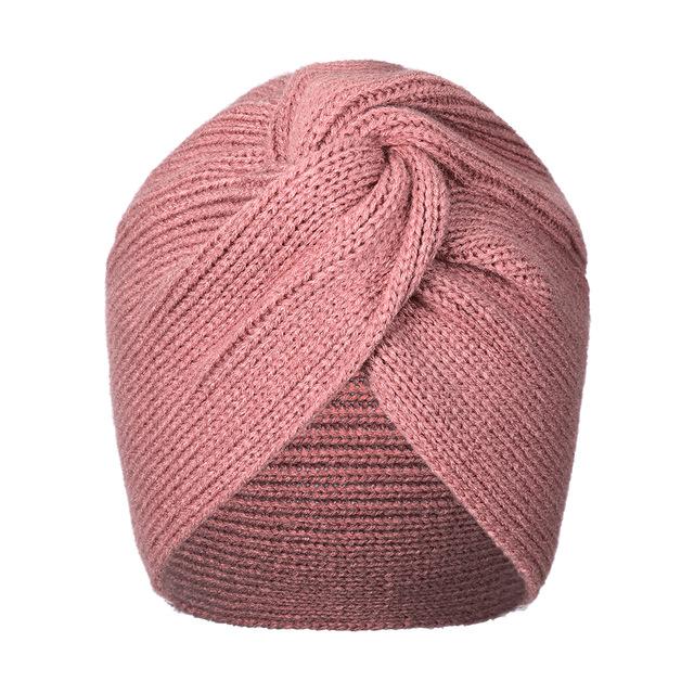 Bandanas Turban Winter Knit Turban Cap