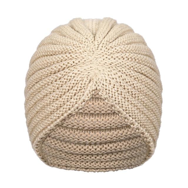 Bandanas Turban Winter Knit Turban Cap