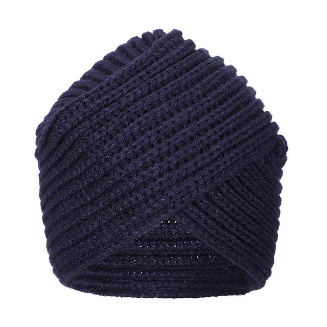 Bandanas Turban Winter Knit Turban Cap