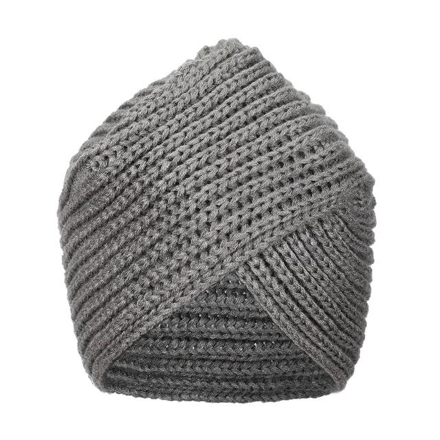 Bandanas Turban Winter Knit Turban Cap