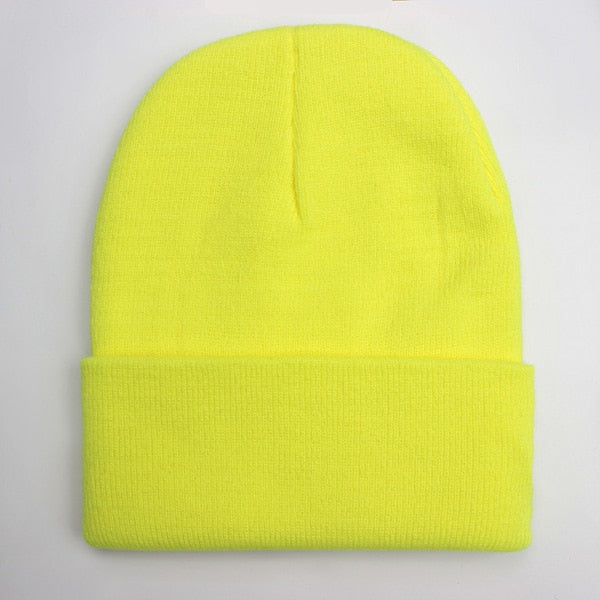 Wool Blends Soft Warm Knitted Beanie Cap