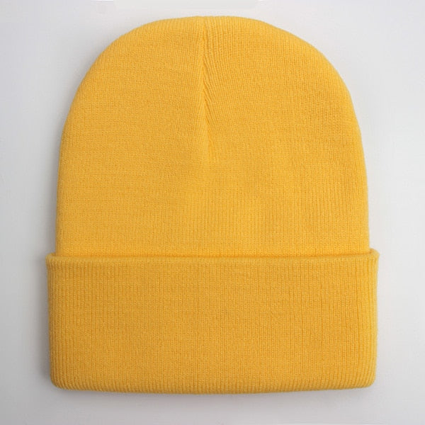 Wool Blends Soft Warm Knitted Beanie Cap