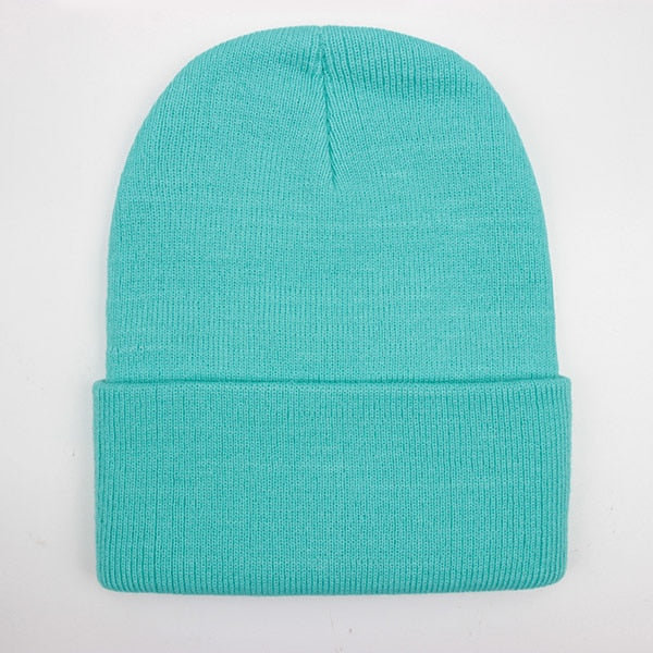 Wool Blends Soft Warm Knitted Beanie Cap
