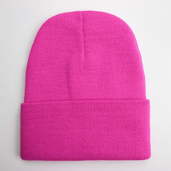 Wool Blends Soft Warm Knitted Beanie Cap