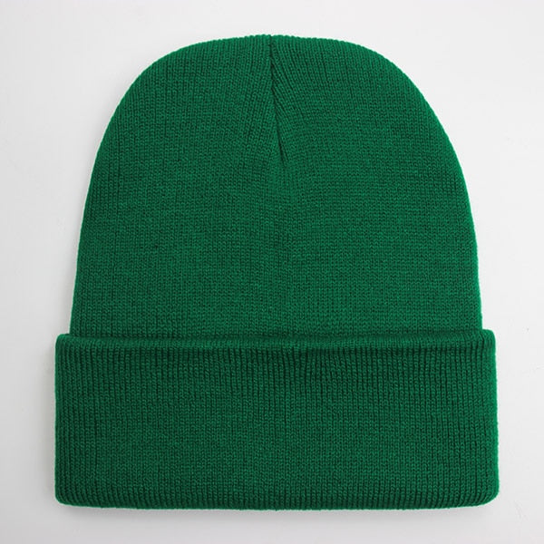 Wool Blends Soft Warm Knitted Beanie Cap