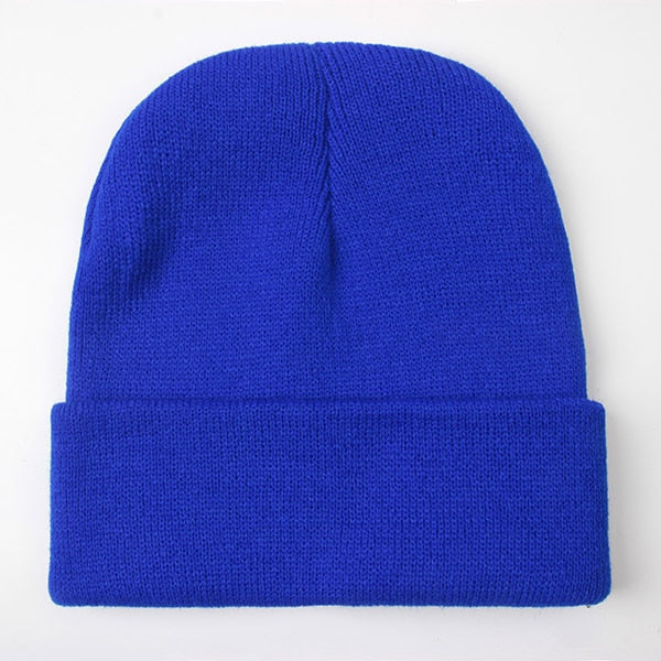 Wool Blends Soft Warm Knitted Beanie Cap