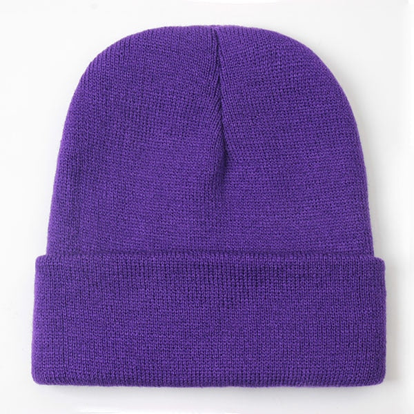 Wool Blends Soft Warm Knitted Beanie Cap