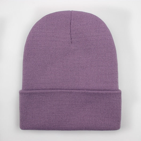 Wool Blends Soft Warm Knitted Beanie Cap