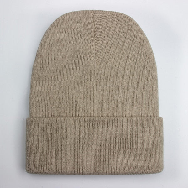 Wool Blends Soft Warm Knitted Beanie Cap