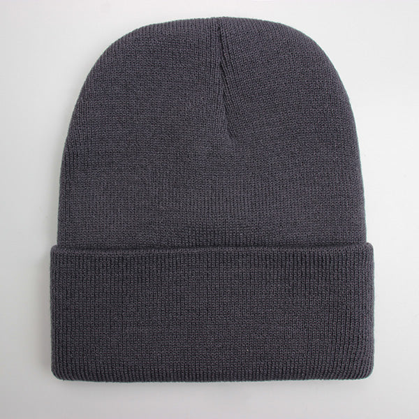Wool Blends Soft Warm Knitted Beanie Cap
