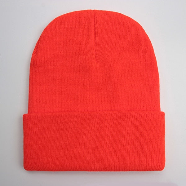 Wool Blends Soft Warm Knitted Beanie Cap