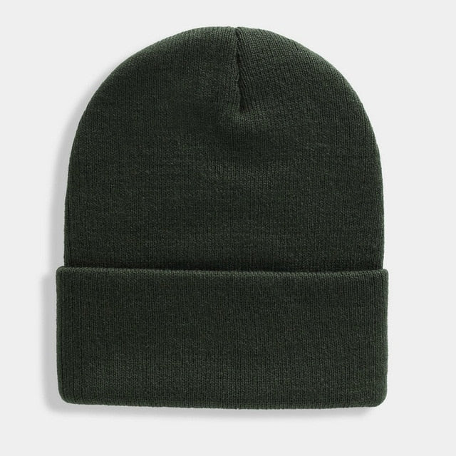 Wool Blends Soft Warm Knitted Beanie Cap