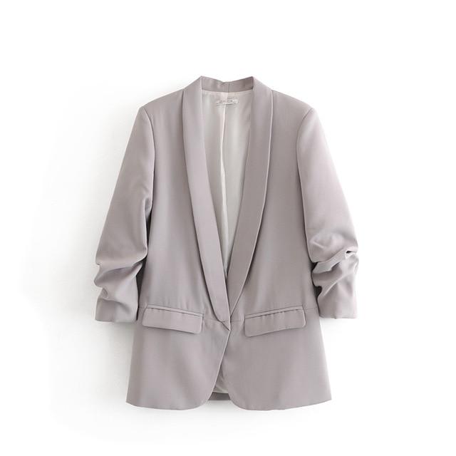 Long Sleeve Regular Fit Minimalist Blazer