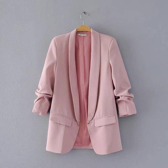 Long Sleeve Regular Fit Minimalist Blazer