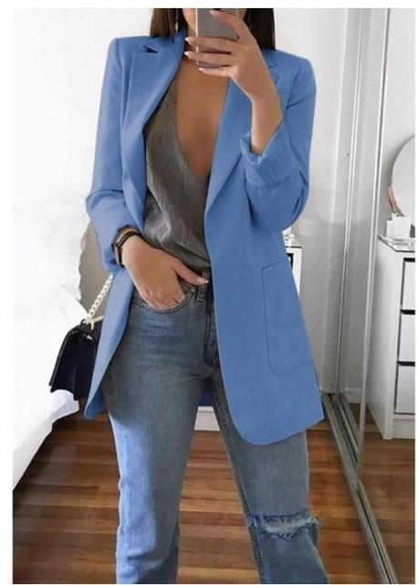Casual Lapel Slim Cardigan Women's Temperament Wild Suit
