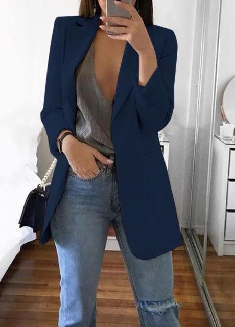 Casual Lapel Slim Cardigan Women's Temperament Wild Suit
