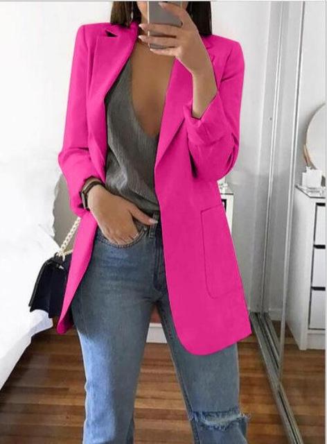 Casual Lapel Slim Cardigan Women's Temperament Wild Suit