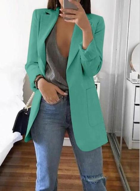 Casual Lapel Slim Cardigan Women's Temperament Wild Suit