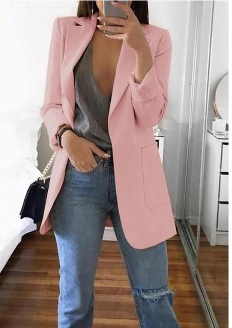 Casual Lapel Slim Cardigan Women's Temperament Wild Suit