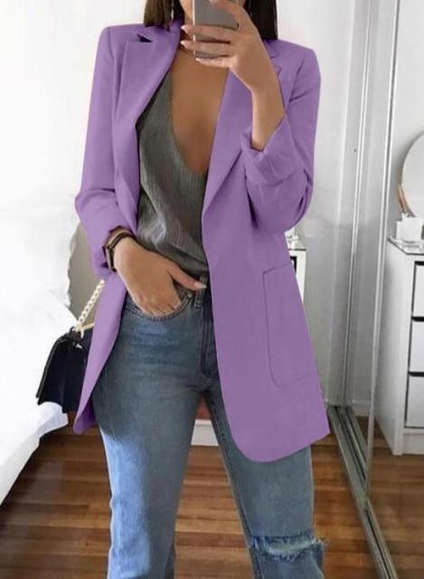 Casual Lapel Slim Cardigan Women's Temperament Wild Suit